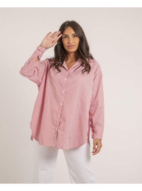 Chemise longue rayures OLAURE - Kiabi