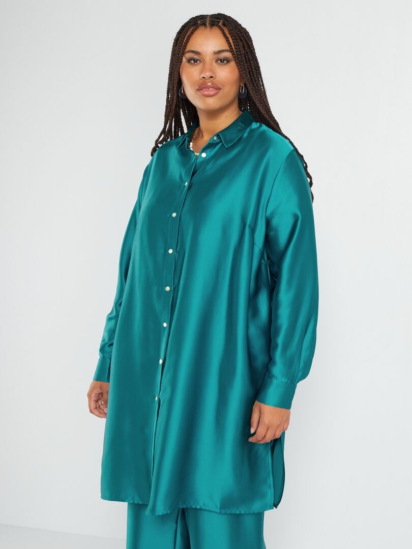 Chemise dos nu femme coton bleu celeste – Yaëlli Paris