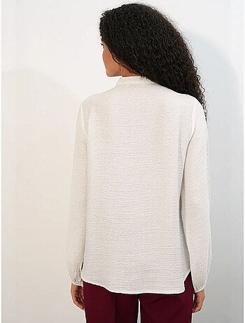 Chemise longue tissée à col mao bdart