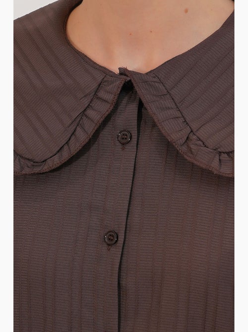 Chemise longue tissée femme à col bébé bdart - Kiabi Chemise longue tissée femme à col bébé bdart - Kiabi