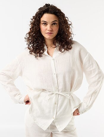 Chemise longue unie
