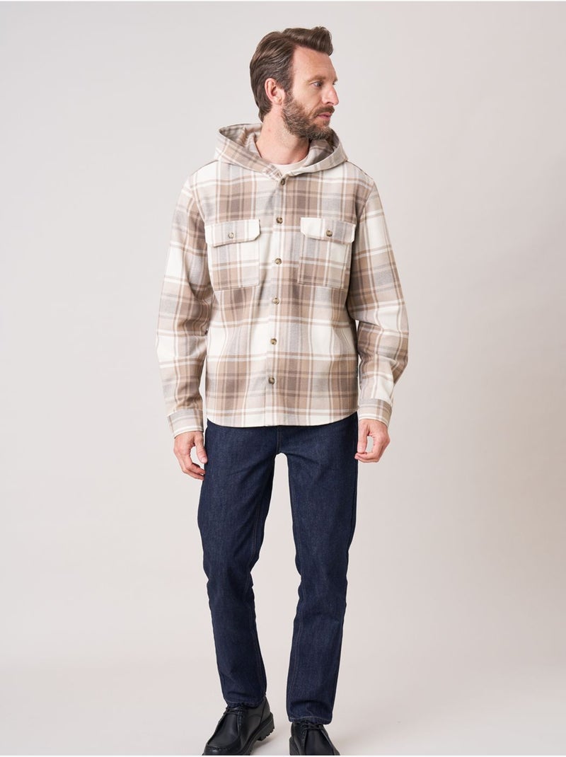 Chemise loose homme à carreaux 'deeluxe' Beige foncé - Kiabi