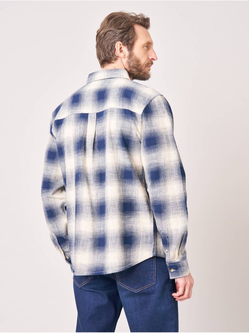 Chemise loose Homme à carreaux 'Deeluxe' Bleu marine - Kiabi