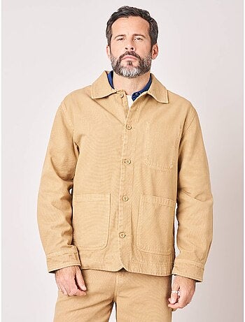 Chemise loose homme en toile épaisse 100% coton 'deeluxe'