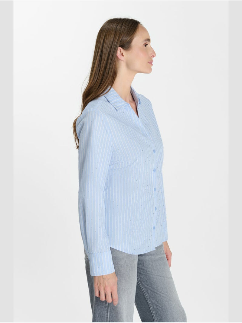 Chemise luina 'le temps des cerises' Bleu - Kiabi