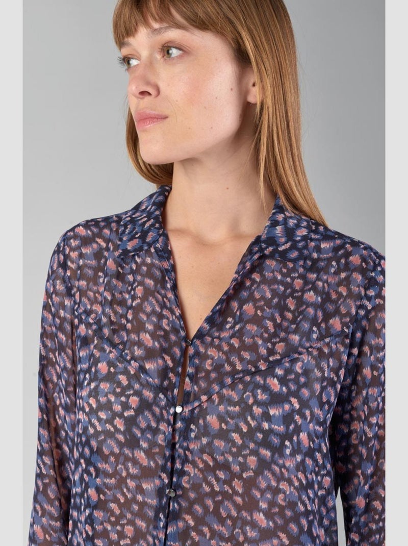 Chemise LUZ 'Le Temps Des Cerises' Bleu - Kiabi
