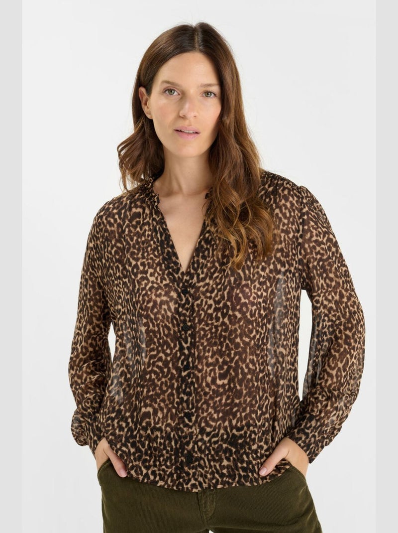 Chemise MADI 'Le Temps Des Cerises' Marron - Kiabi