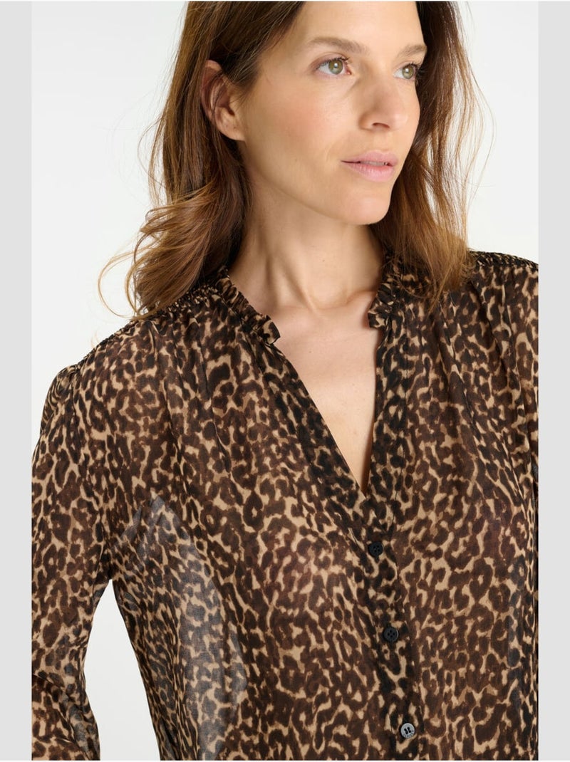 Chemise MADI 'Le Temps Des Cerises' Marron - Kiabi