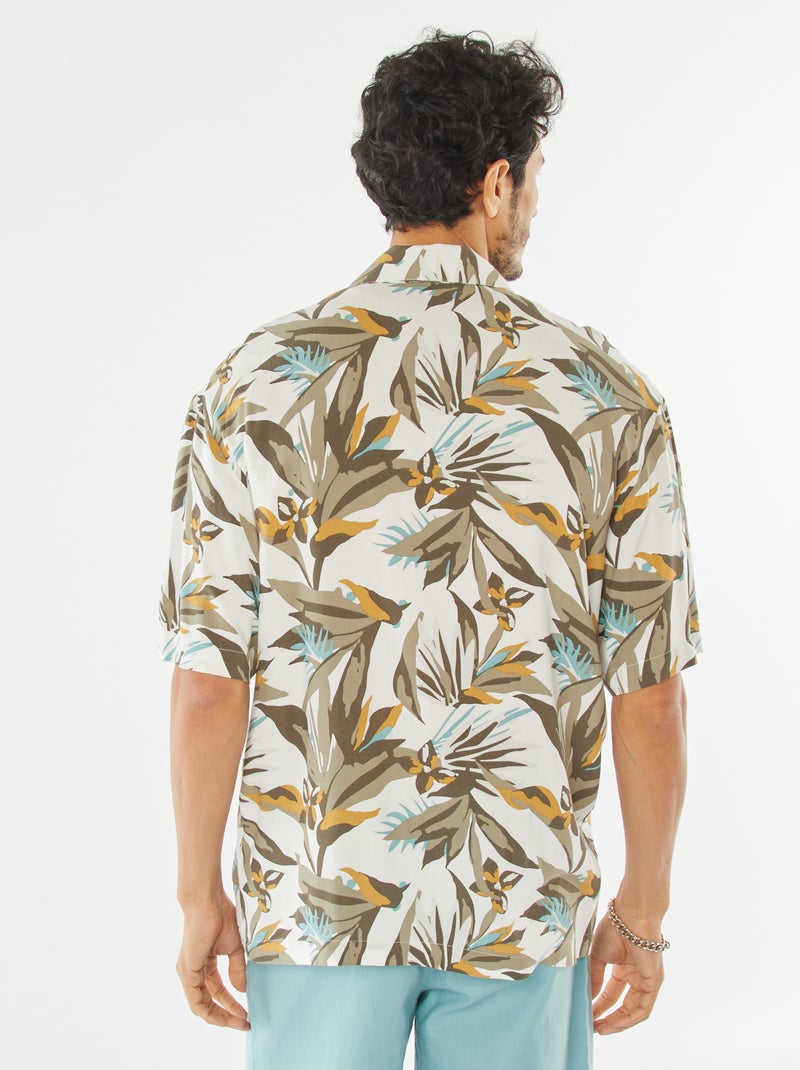 Chemise manches courte à motif Vert - Kiabi