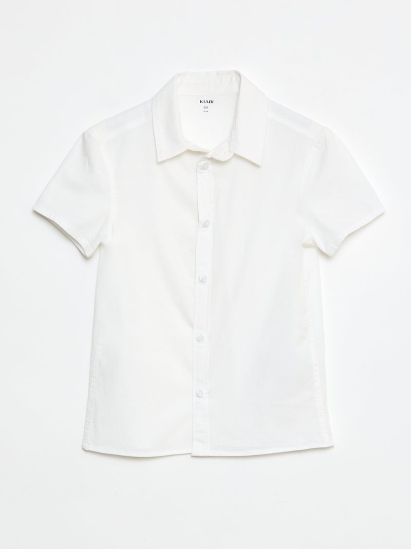 Chemise manches courtes - collection facile à enfiler Blanc - Kiabi