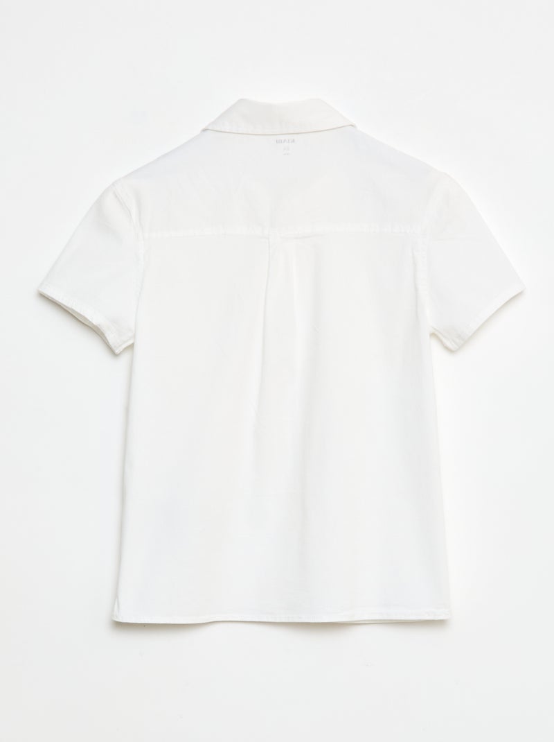Chemise manches courtes - collection facile à enfiler Blanc - Kiabi