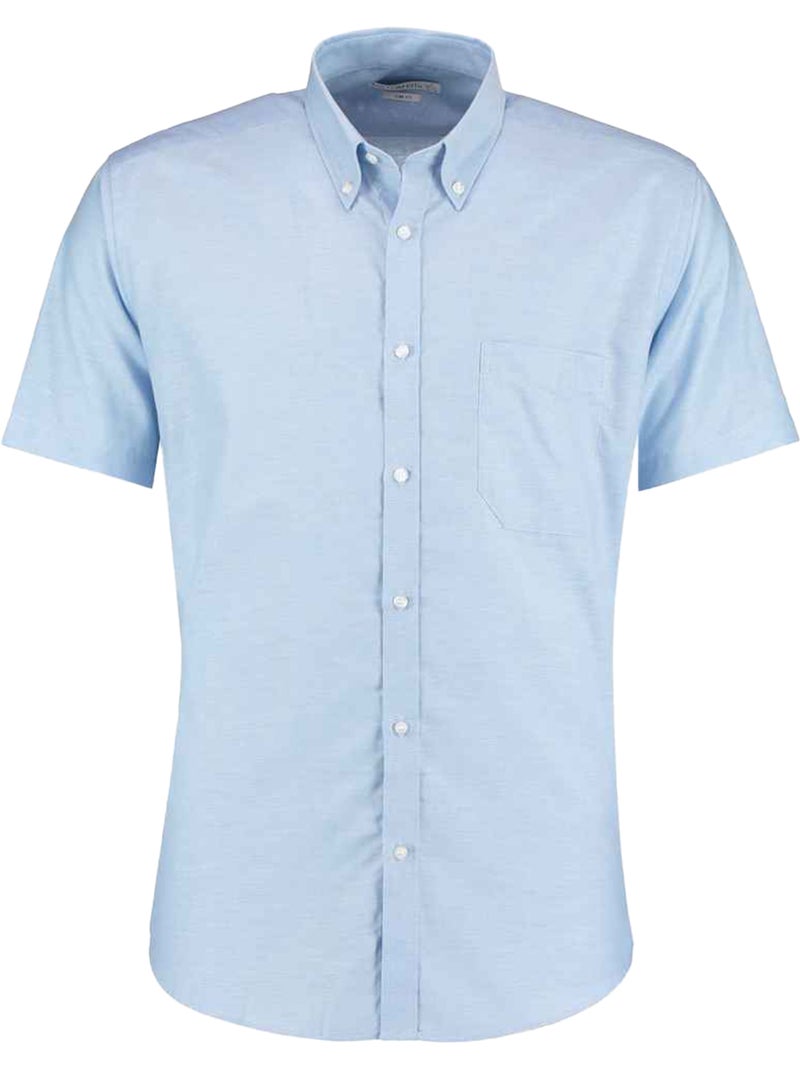 Chemise manches courtes - kustom kit Bleu clair - Kiabi