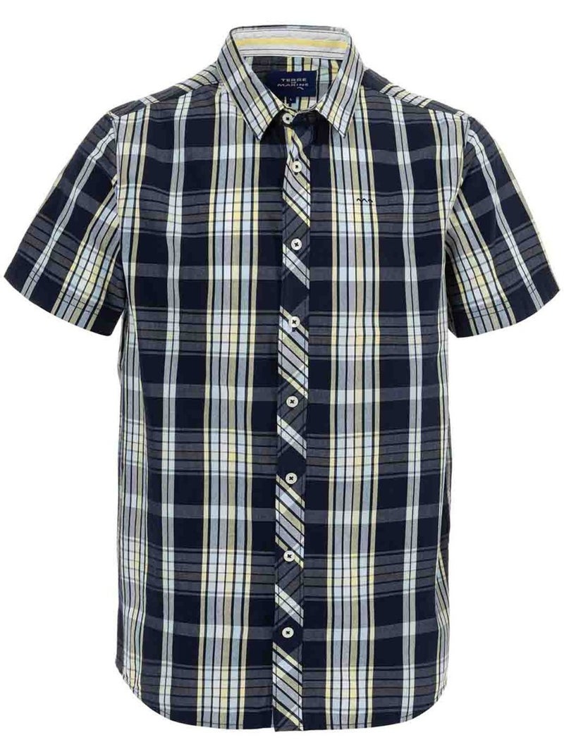 Chemise manches courtes - Terre de Marins Bleu marine - Kiabi