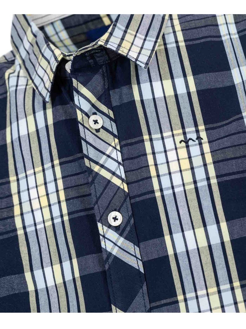 Chemise manches courtes - Terre de Marins Bleu marine - Kiabi
