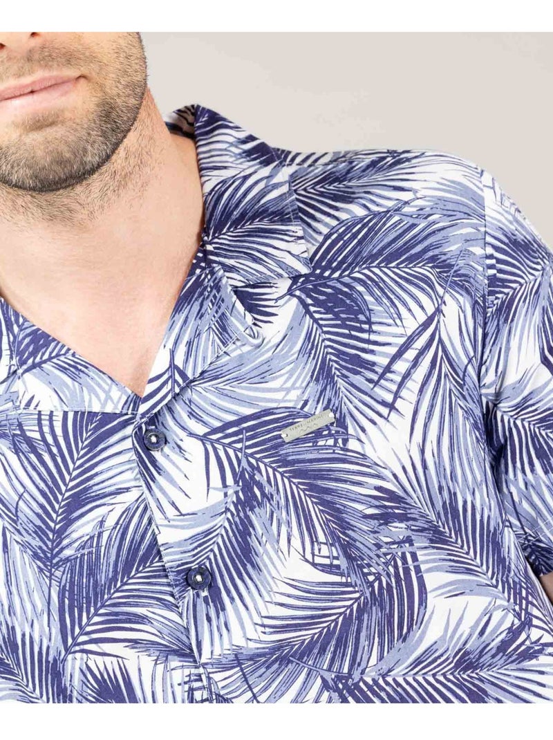 Chemise manches courtes - Terre de Marins Bleu marine - Kiabi