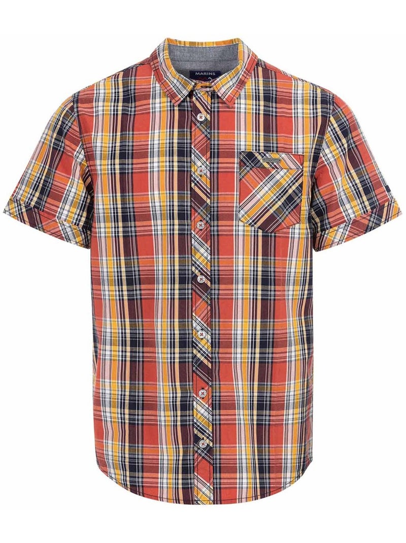 Chemise manches courtes - Terre de Marins Rouge brique - Kiabi
