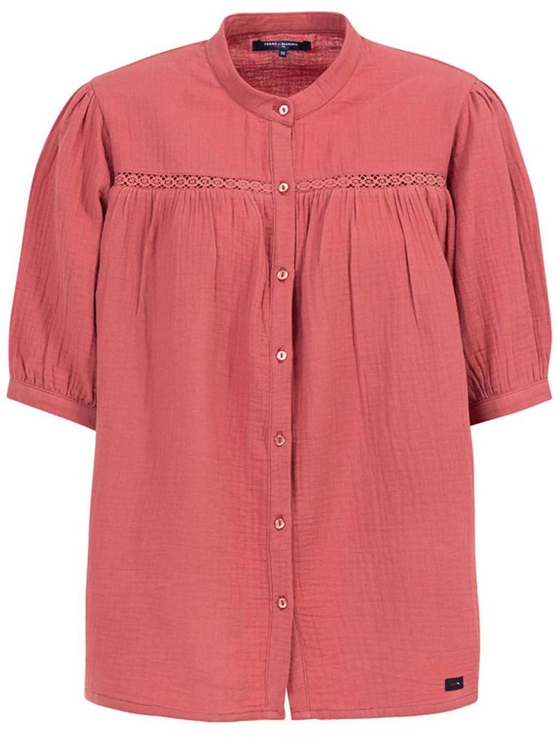 Chemise manches courtes - Terre de Marins Rouge - Kiabi