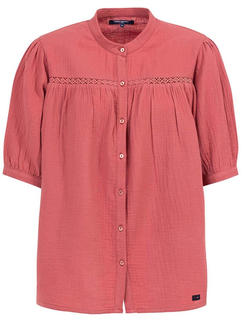 Chemise manches courtes - Terre de Marins Terracotta - Kiabi