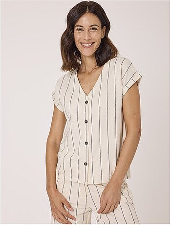 Chemise manches courtes 100% coton - Terre de Marins