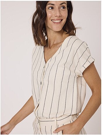 Chemise manches courtes 100% coton - Terre de Marins