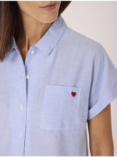 Chemise manches courtes 100% coton - Terre de Marins - Kiabi Chemise manches courtes 100% coton - Terre de Marins - Kiabi