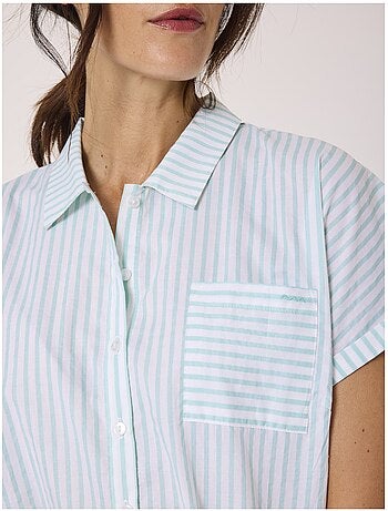 Chemise manches courtes 100% coton - Terre de Marins