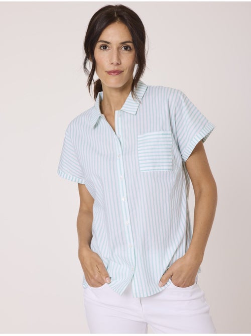 Chemise manches courtes 100% coton - Terre de Marins - Kiabi