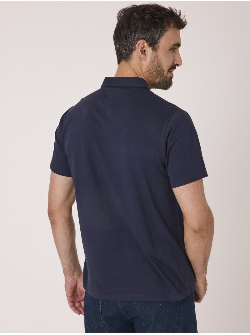 Chemise manches courtes 100% coton - Terre de Marins Bleu marine - Kiabi