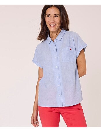 Chemise manches courtes 100% coton - Terre de Marins