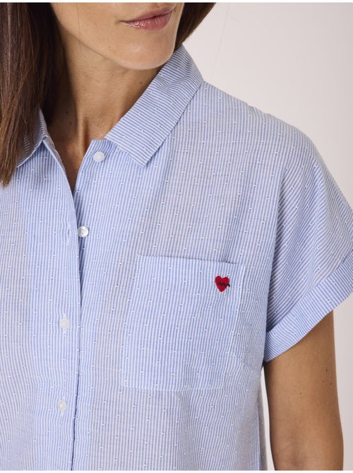 Chemise manches courtes 100% coton - Terre de Marins - Kiabi