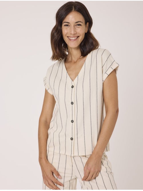 Chemise manches courtes 100% coton - terre de marins - Kiabi