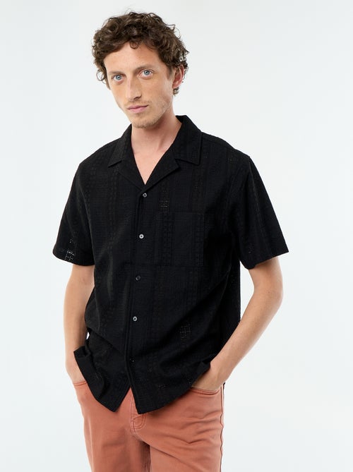 Chemise manches courtes à broderie anglaise - Kiabi Chemise manches courtes à broderie anglaise - Kiabi