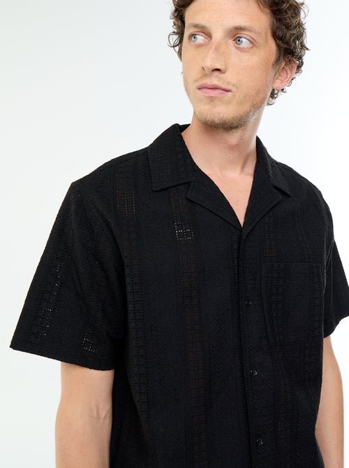 Chemise manches courtes à broderie anglaise - Kiabi Chemise manches courtes à broderie anglaise - Kiabi