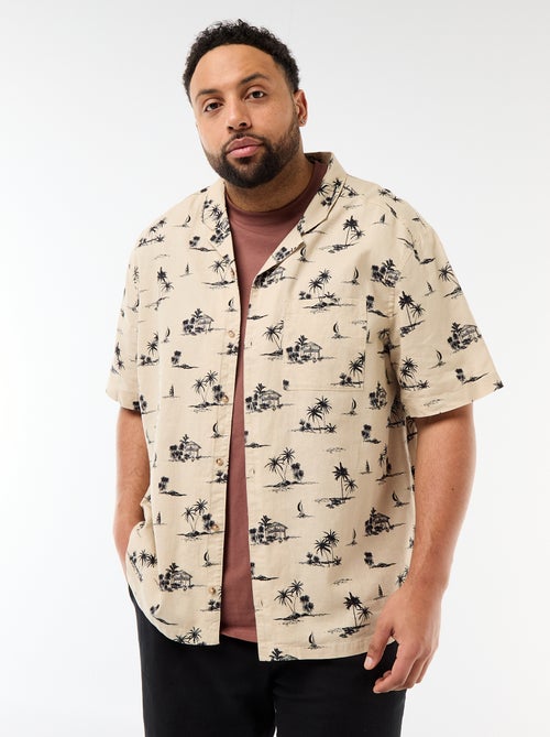 Chemise manches courtes à motif - Kiabi