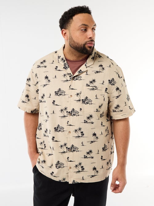 Chemise manches courtes à motif - Kiabi