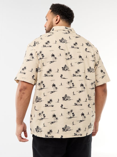 Chemise manches courtes à motif - Kiabi