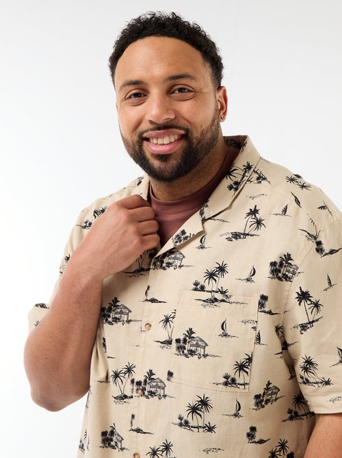 Chemise manches courtes à motif - Kiabi