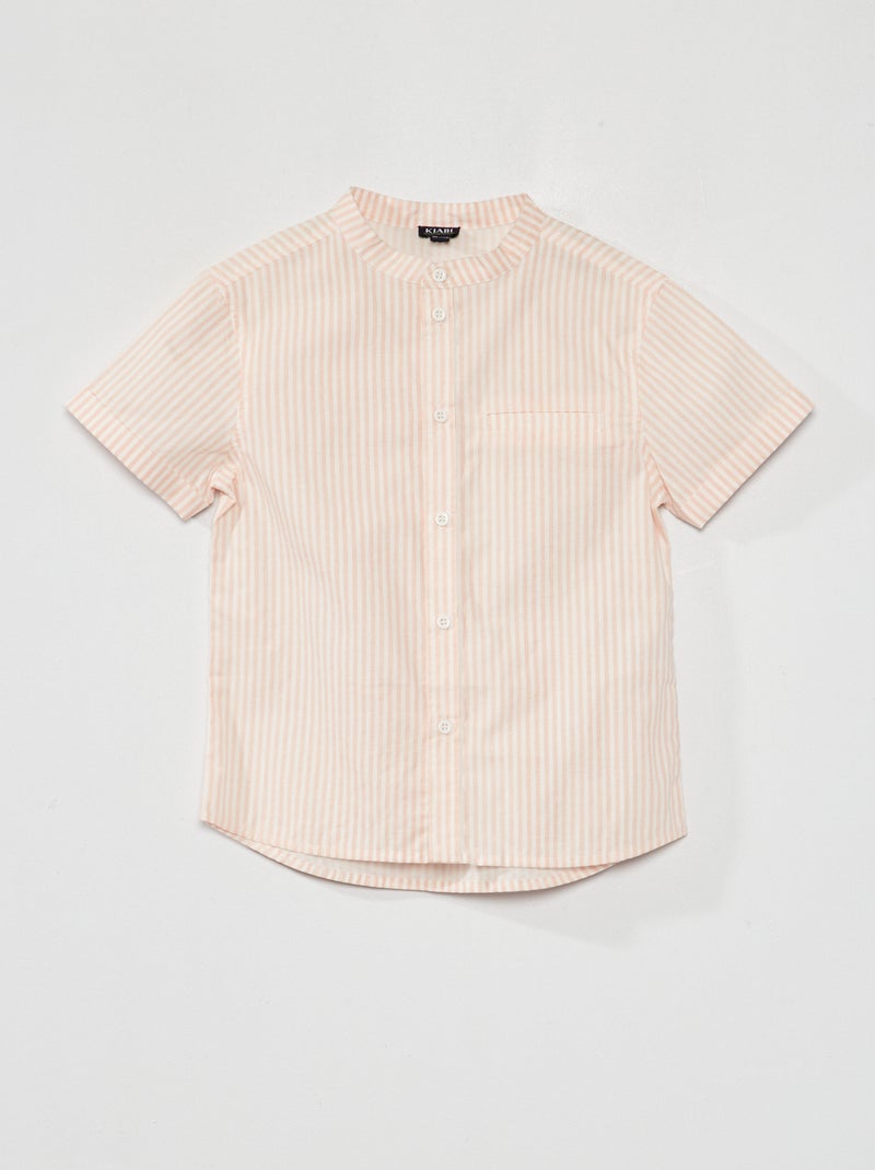 Chemise manches courtes à motif Blanc - Kiabi