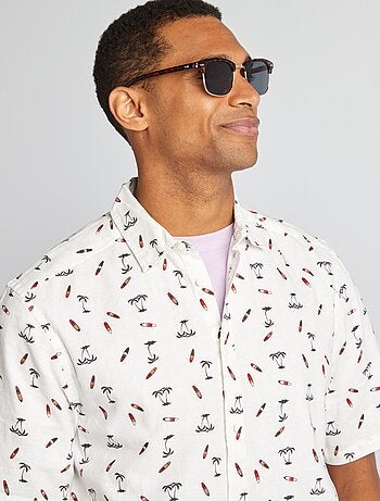 Chemise manches courtes à motif