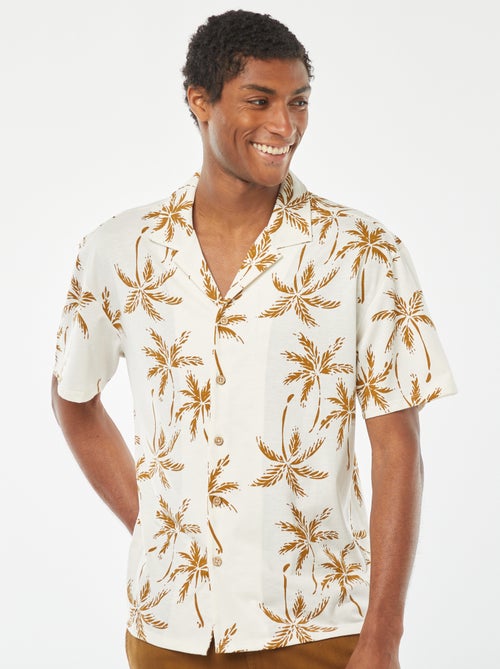 Chemise manches courtes à motif - Kiabi