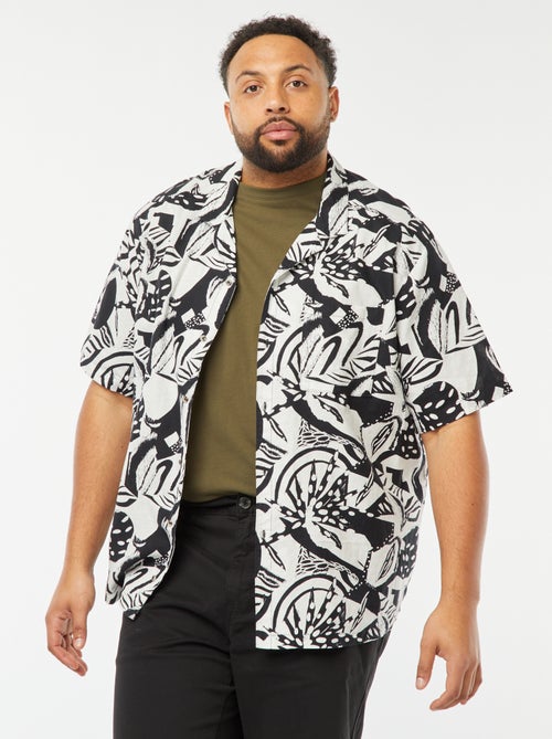 Chemise manches courtes à motif - Kiabi