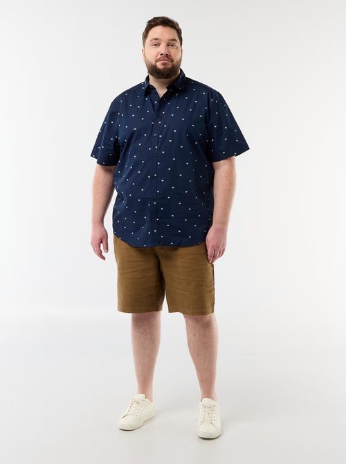 Chemise manches courtes à motif - Kiabi