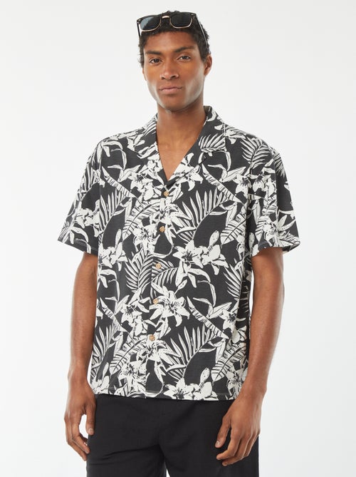 Chemise manches courtes à motif - Kiabi