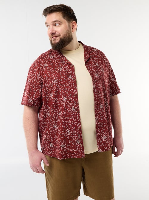 Chemise manches courtes à motif - Kiabi