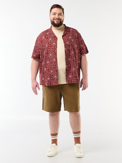 Chemise manches courtes à motif - Kiabi