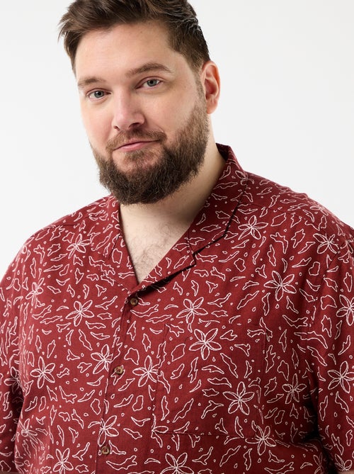 Chemise manches courtes à motif - Kiabi