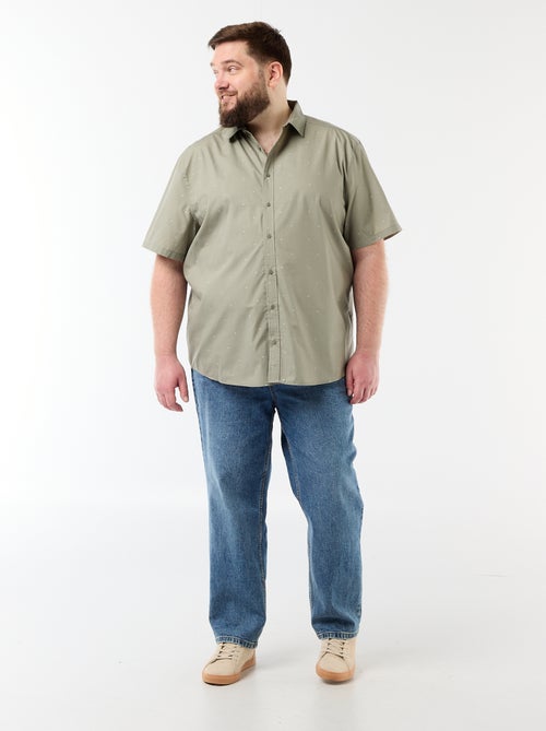 Chemise manches courtes à motif - Kiabi