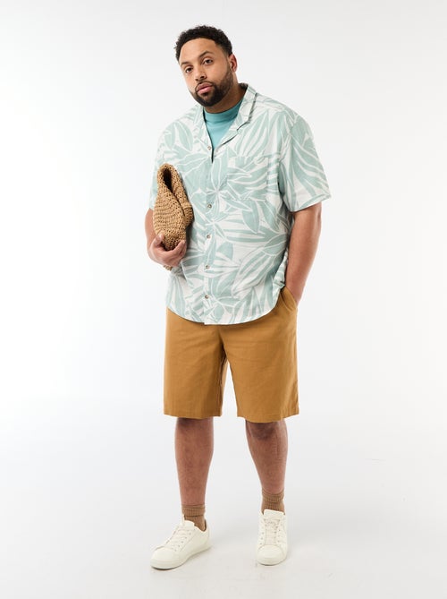 Chemise manches courtes à motif - Kiabi