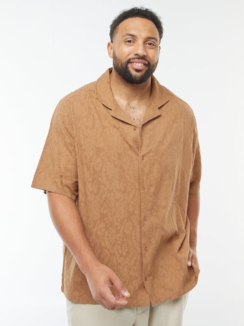 Chemise manches courtes avec broderies - Kiabi
