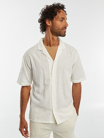Chemise manches courtes avec broderies